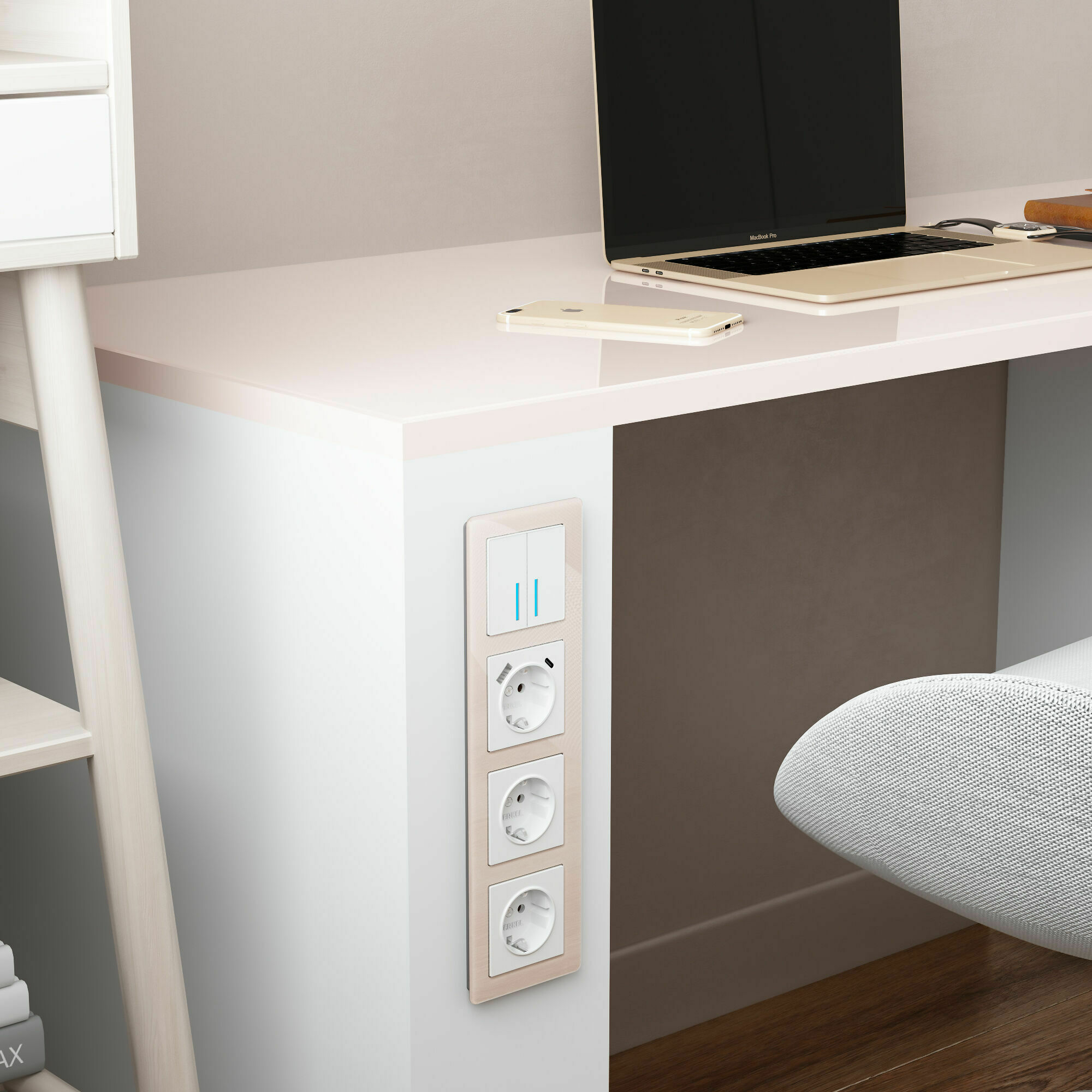 Изображение товара Рамка на 4 поста Acrylic (айвори) W0042743 Werkel