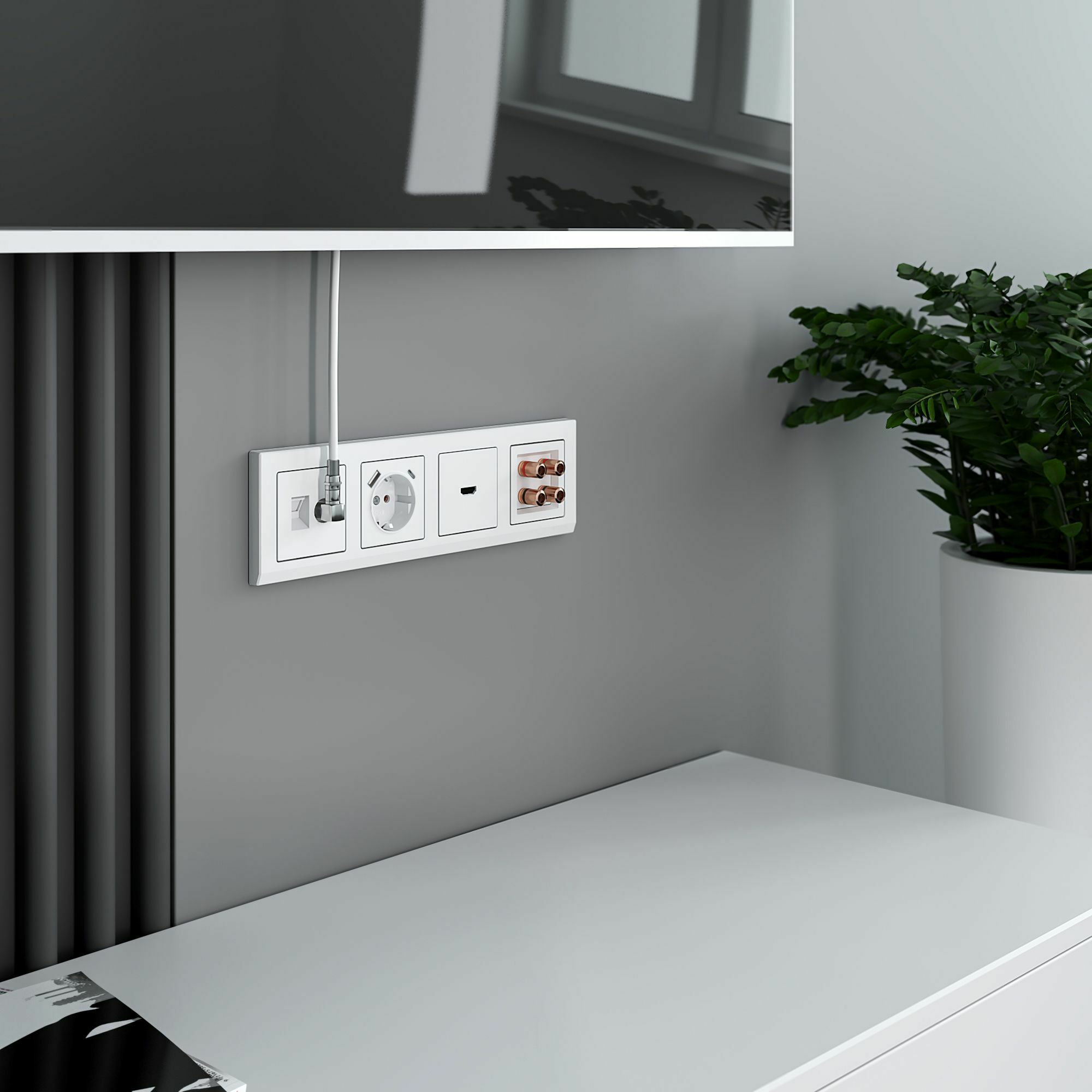 Изображение товара W0041801/ Рамка на 4 поста Stark (белый) Werkel