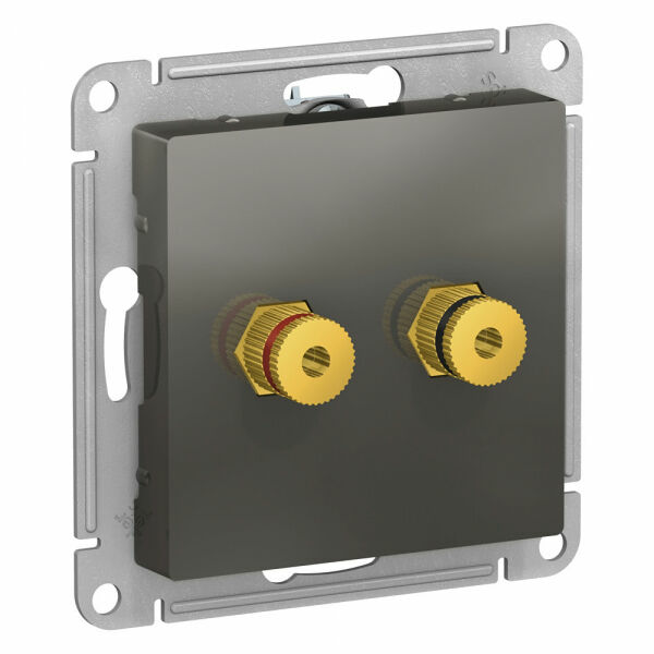 Изображение товара Аудиорозетка двухместная, Сталь, ATN000987 Atlas Design Schneider electric