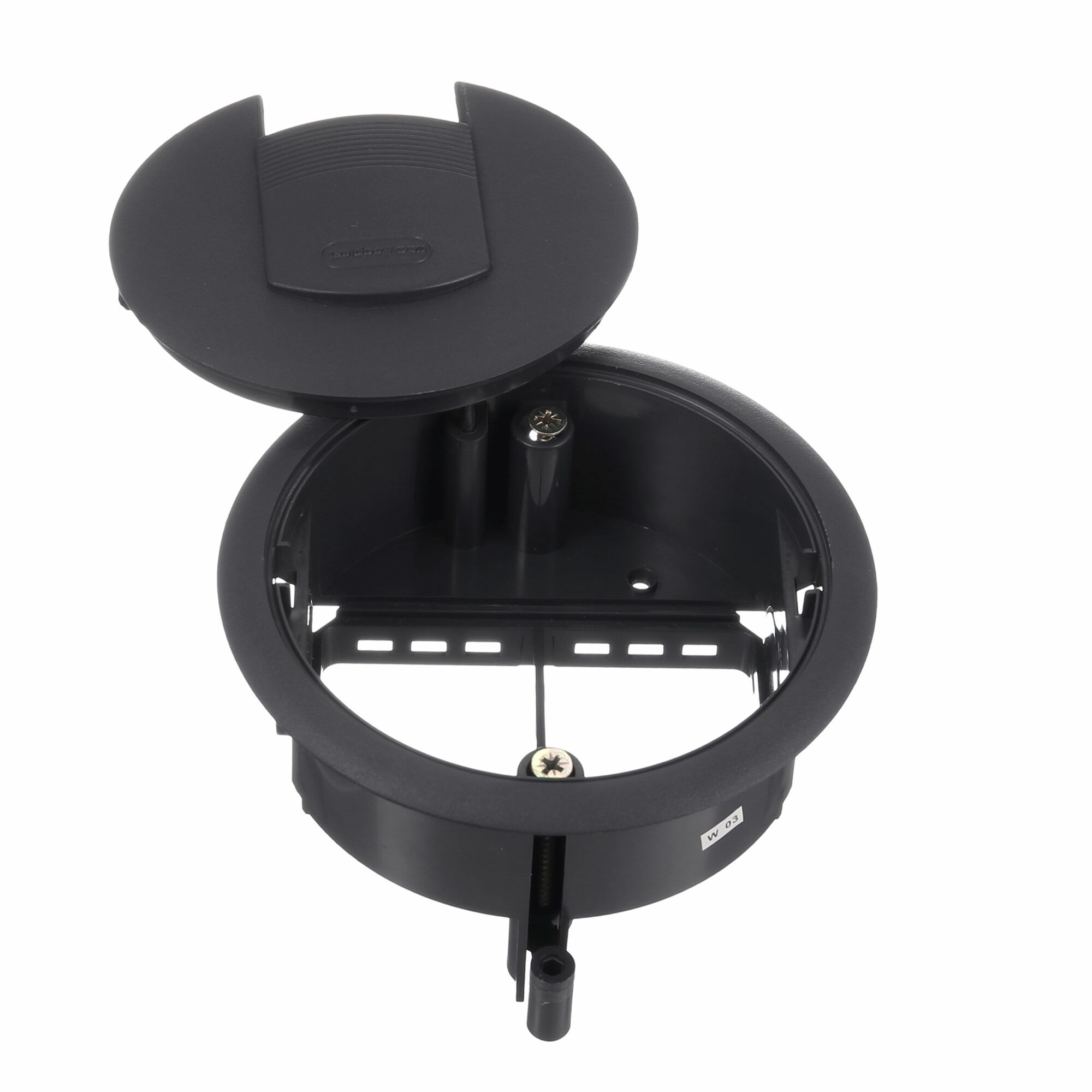 Изображение товара 70022 LUK/2 Люк в пол на 2 поста (45х45мм) с суппортом, (пластик) Ecoplast (Экопласт)