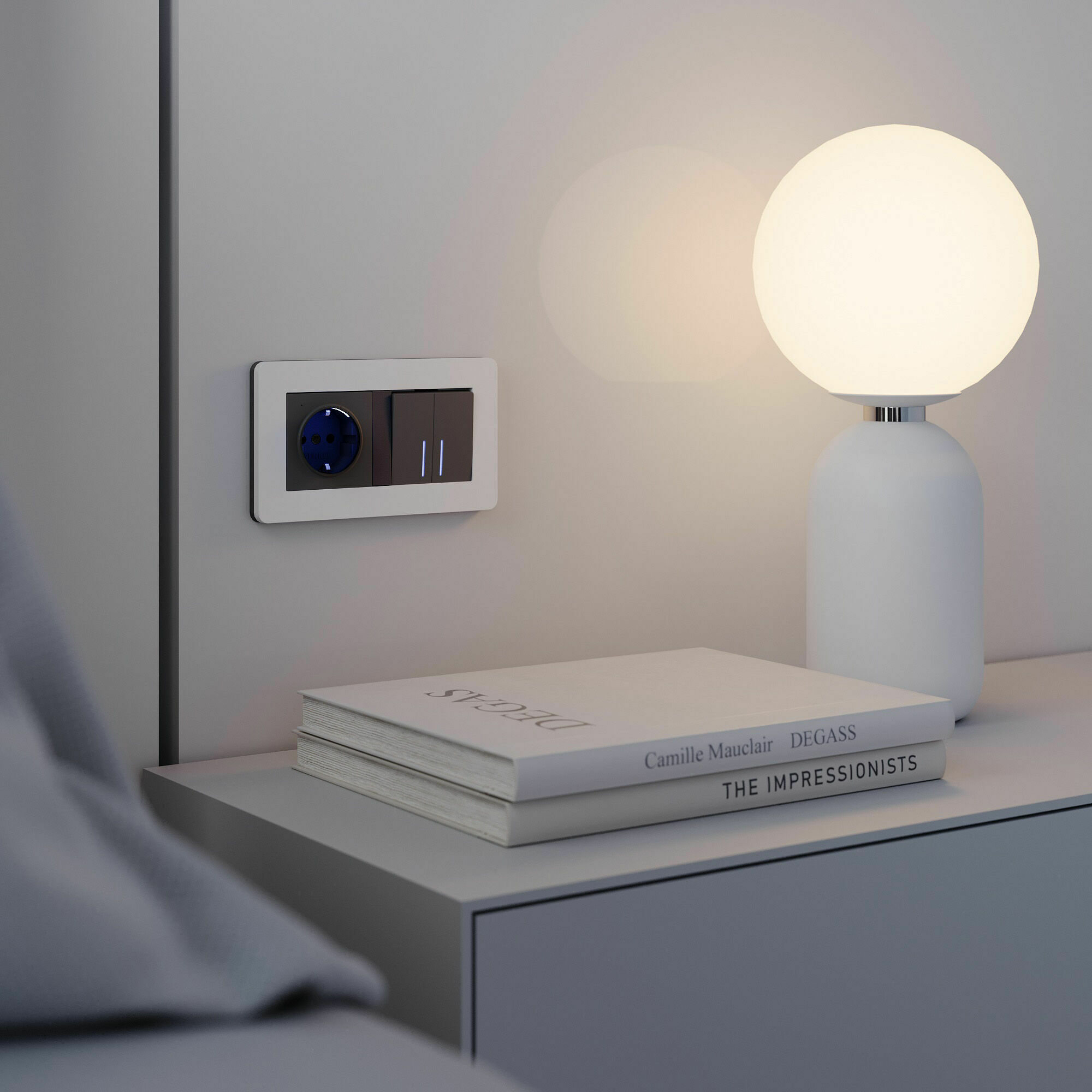 Изображение товара Рамка на 2 поста Split (белый/чёрный, soft-touch) W0023068 Werkel