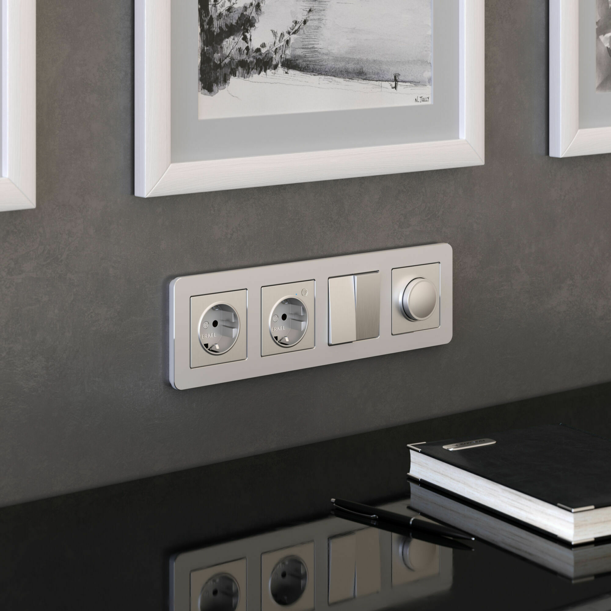 Изображение товара Рамка на 4 поста Platinum алюминий W0042606 Werkel