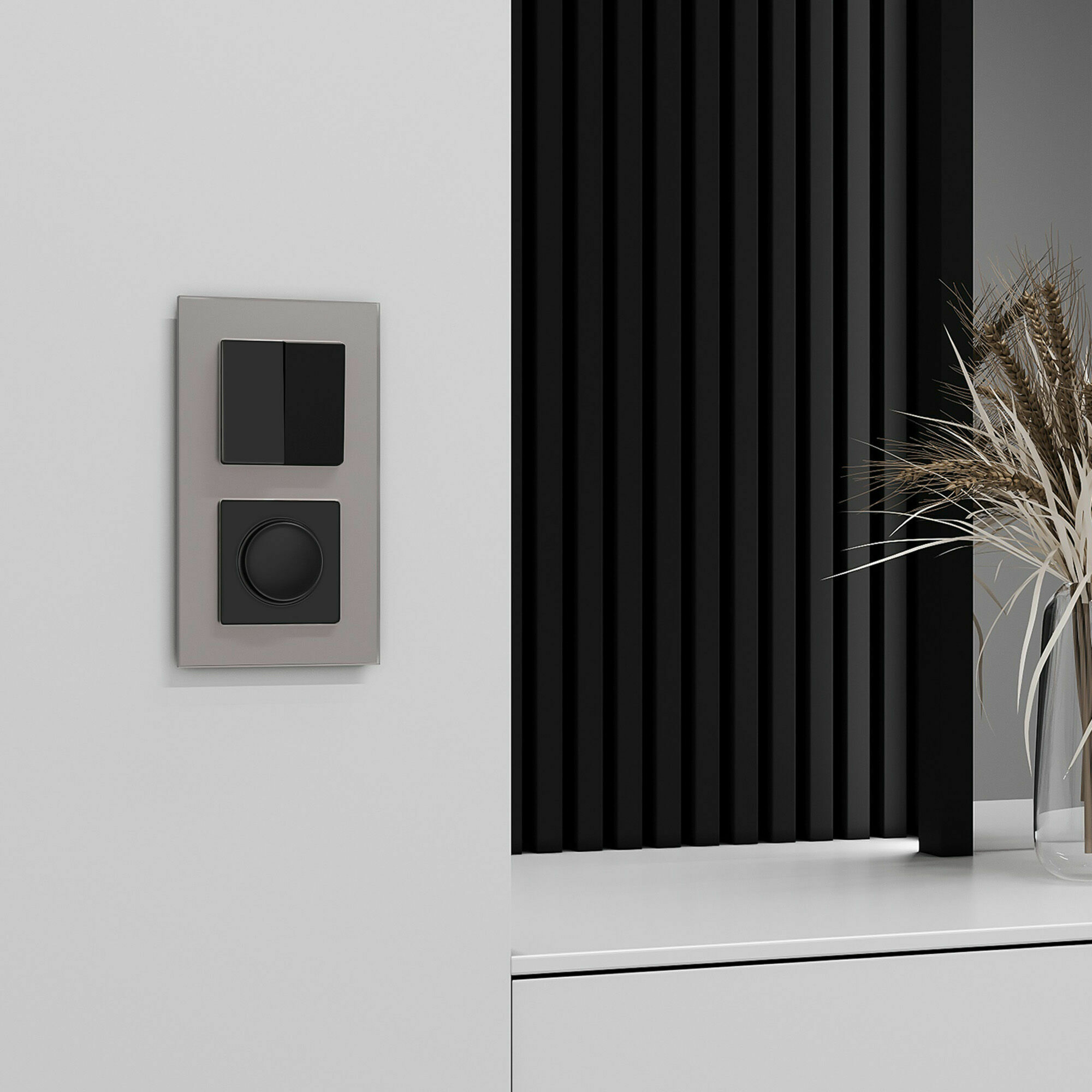 Изображение товара Рамка на 2 поста Senso (дымчатый, стекло soft-touch) W0023117 Werkel