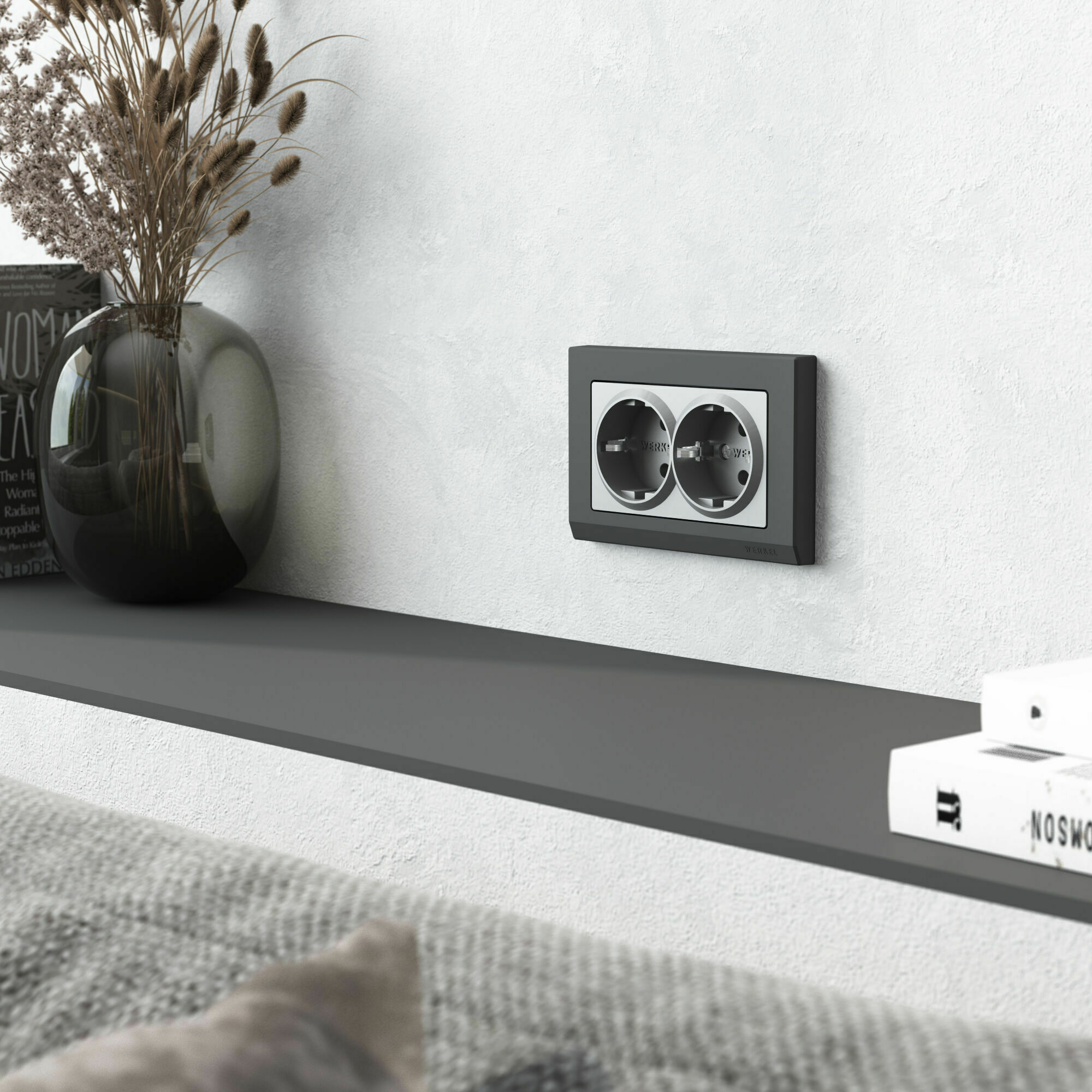 Изображение товара Рамка для двойной розетки Stark (графит матовый) W0081864 Werkel