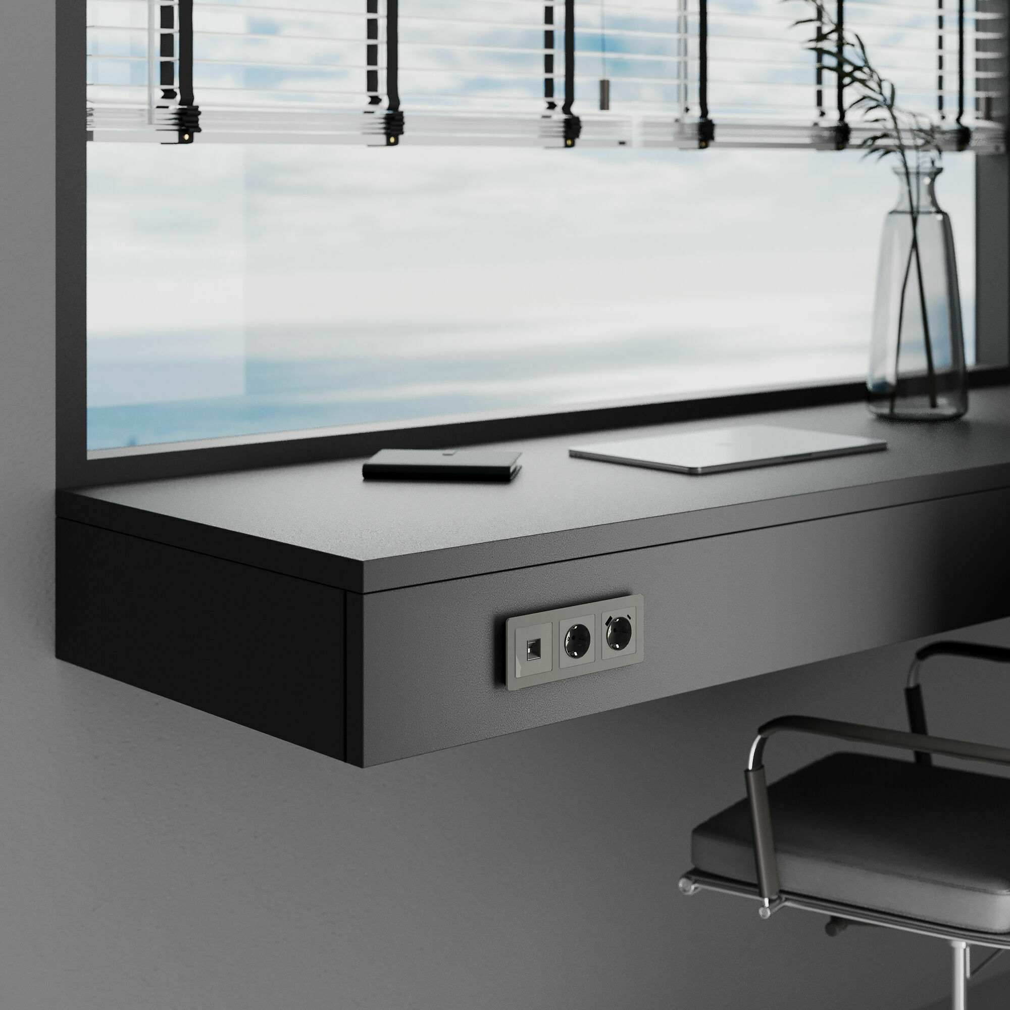 Изображение товара Розетка компьютерная, Ethernet RJ-45, cat.5e (графит акрил) W1181044 Werkel