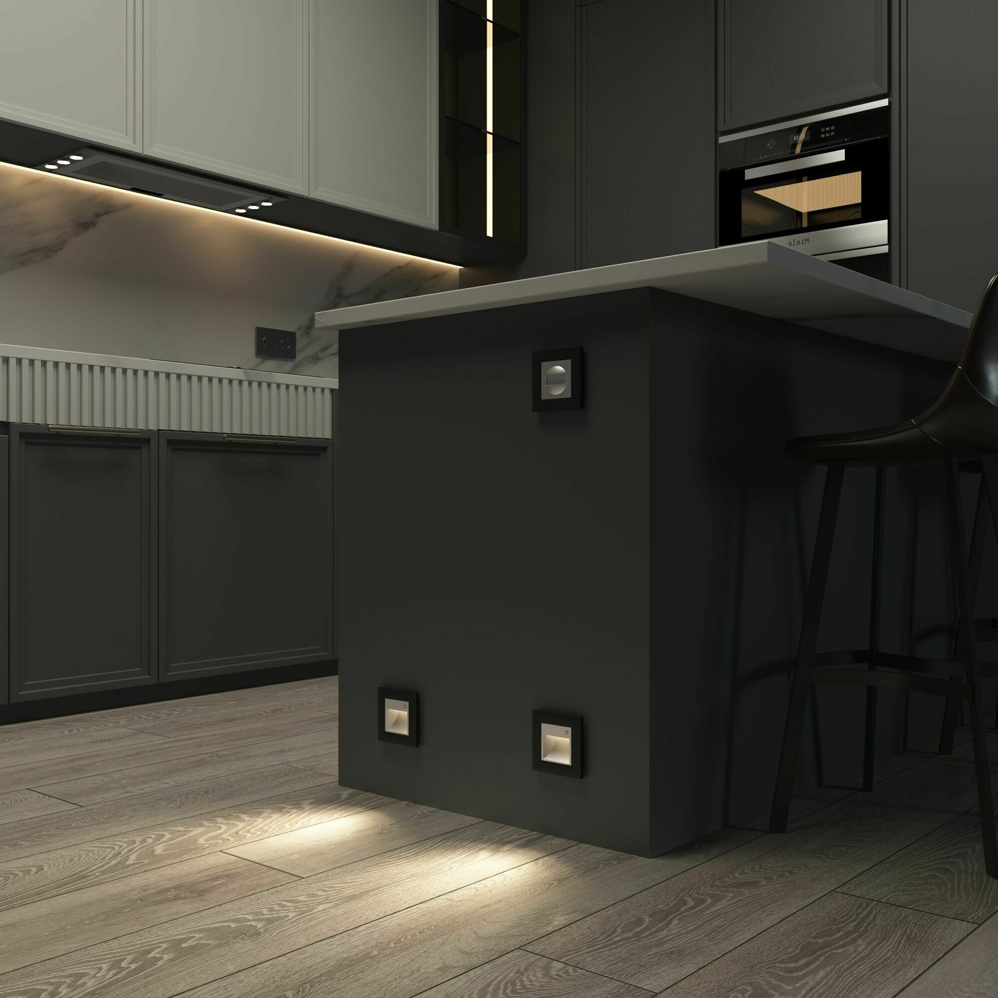 Изображение товара Датчик движения 500 Вт, двухпроводный (серебряный матовый) W1155105 Werkel