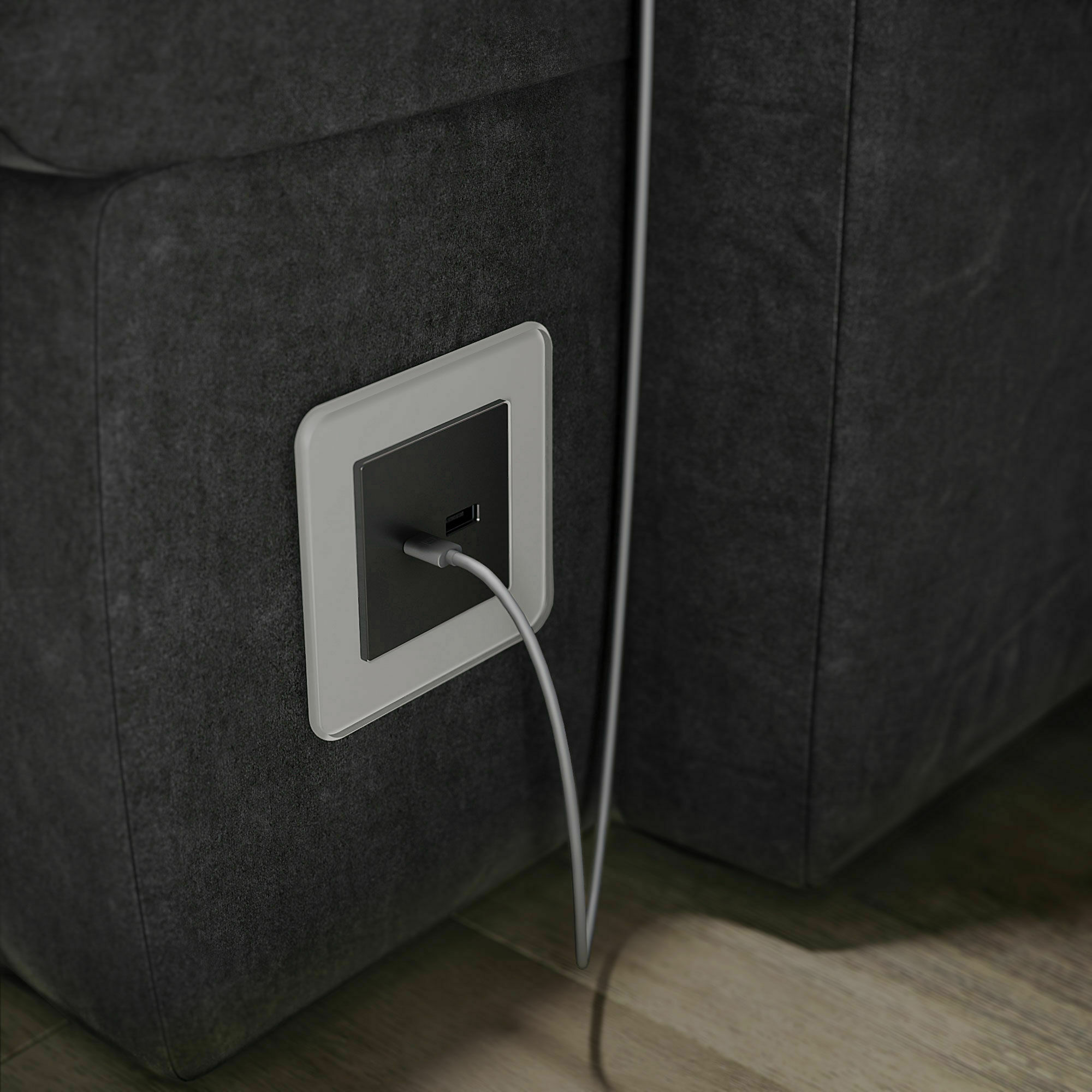 Изображение товара Рамка из стекла на 1 пост Elite дымчатый W0012417 Werkel