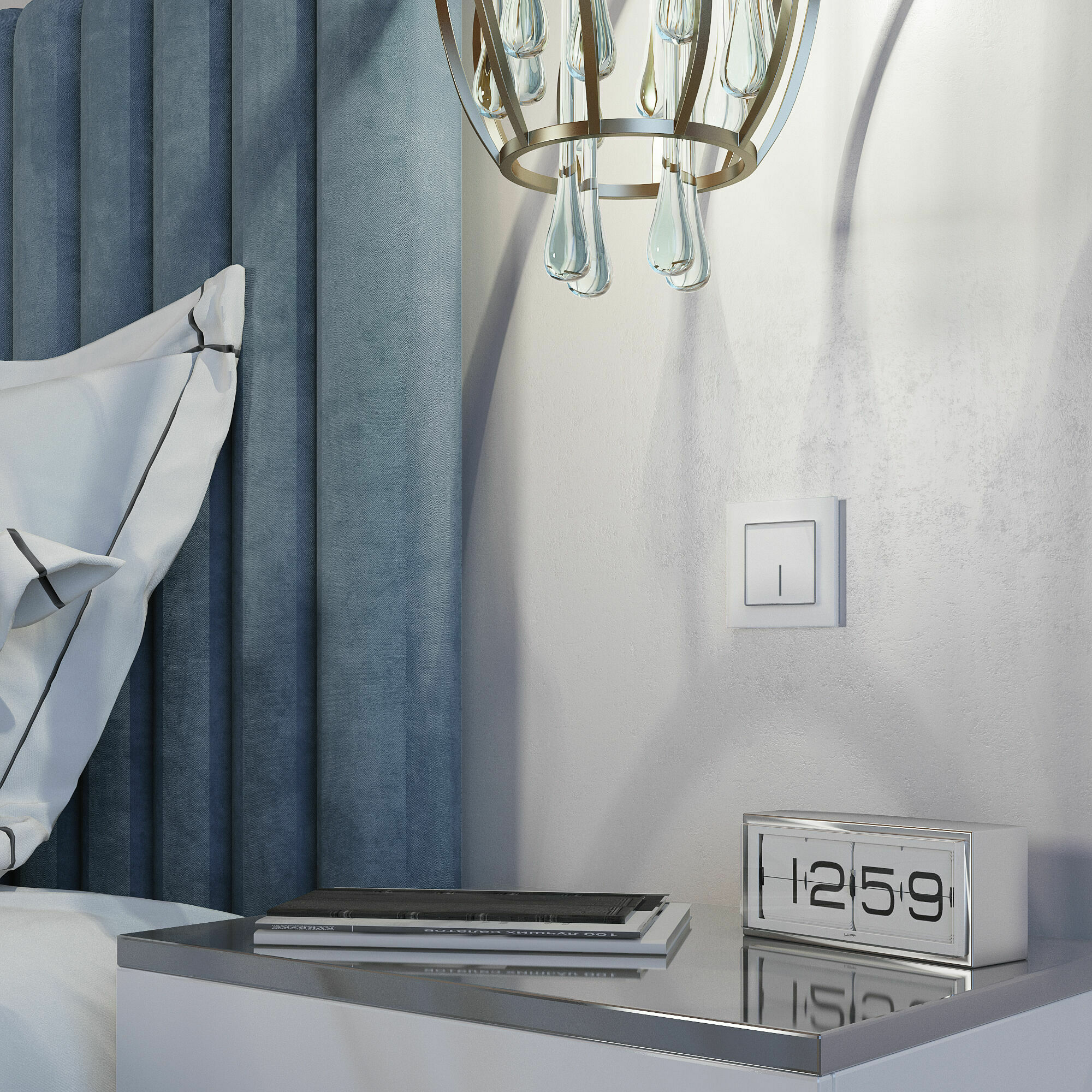 Изображение товара Сенсорный выключатель одноклавишный с подсветкой 1000 Вт (белый) W4510001 Werkel