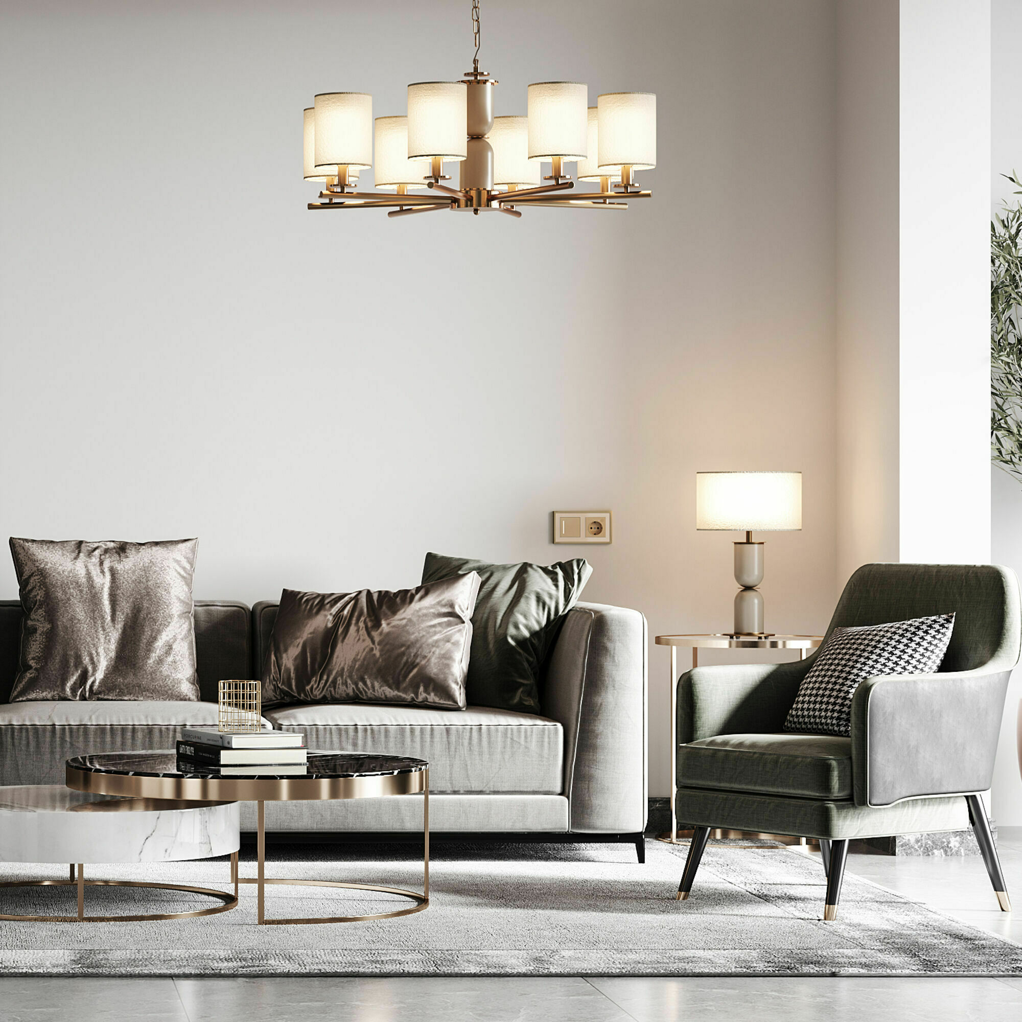 Изображение товара Сенсорный выключатель одноклавишный с подсветкой (шампань) W4512011 Werkel