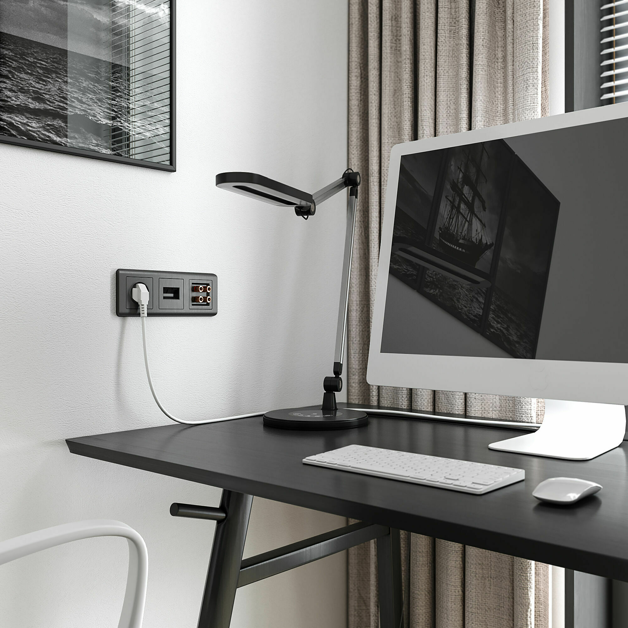 Изображение товара Акустическая розетка (графит рифленый) W1185004 Werkel