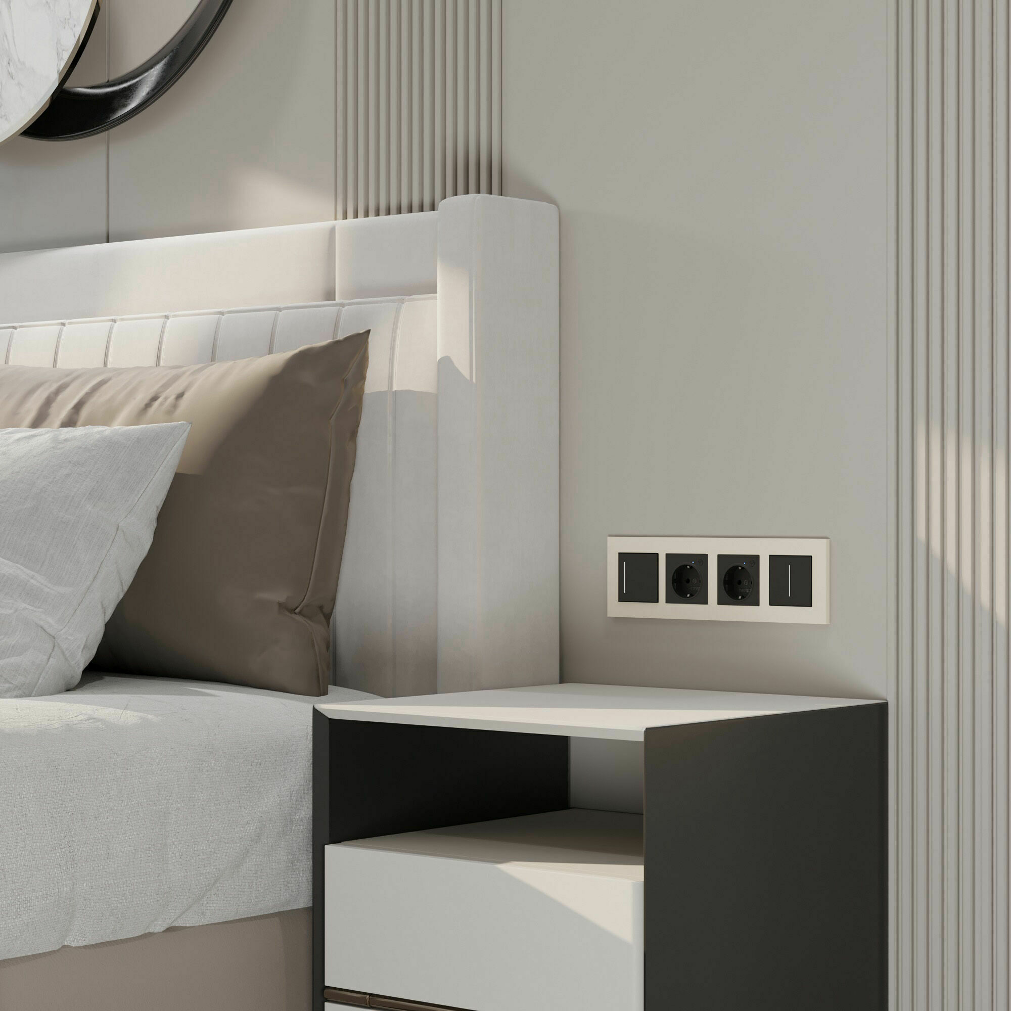 Изображение товара Рамка на 4 поста Slab (айвори софт) W0042962 Werkel