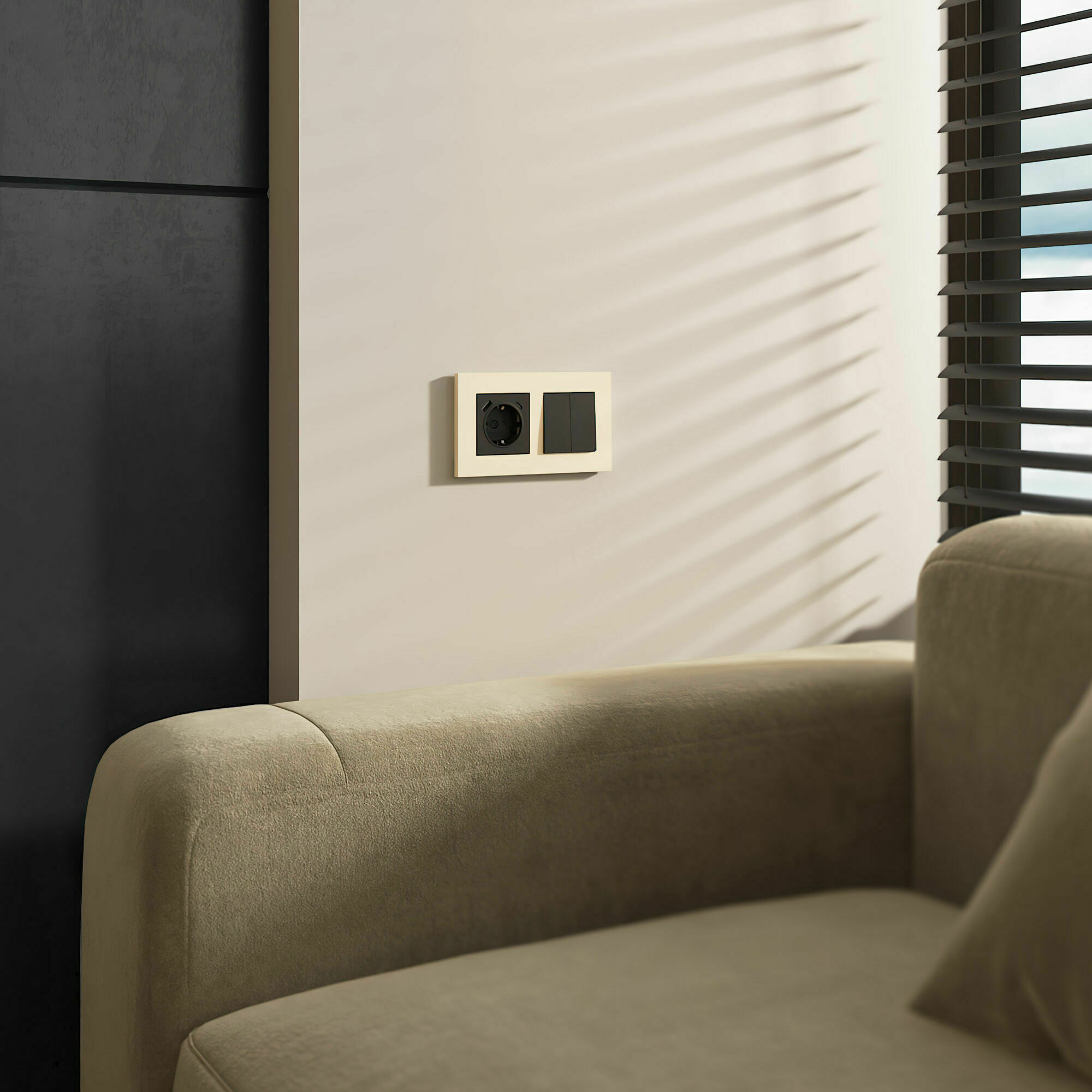 Изображение товара Рамка на 2 поста Slab (айвори софт) W0022962 Werkel