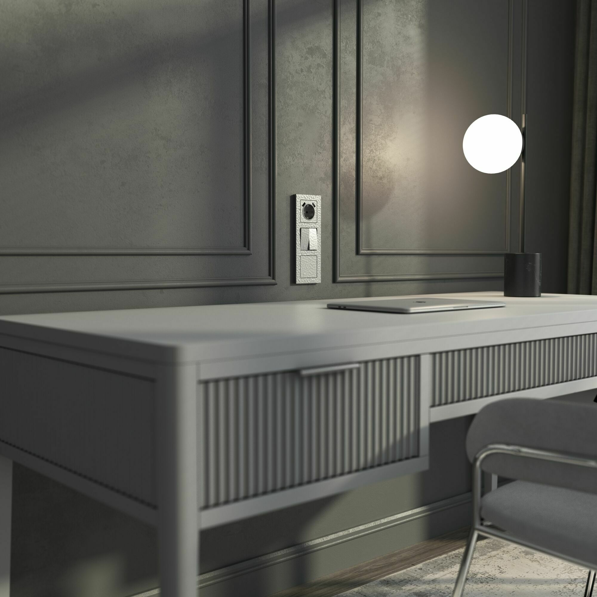 Изображение товара W0032406/ Рамка на 3 поста Hammer (серебряный) Werkel