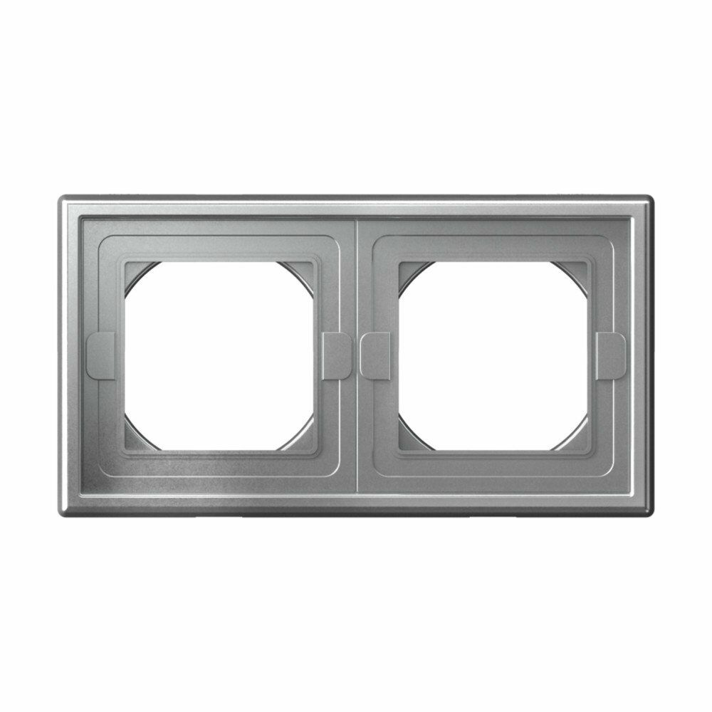 Изображение товара Рамка 2-постовая IP44 универсальная, алюминий GAL440302 ArtGallery, Systeme Electric