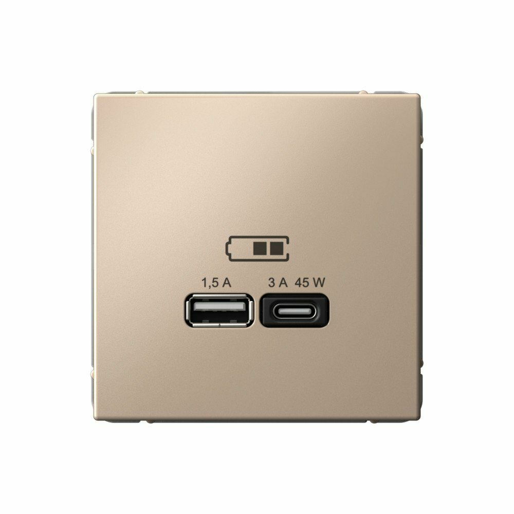 Изображение товара Высокоскоростная розетка USB А+С песочный GAL001229 ArtGallery, Systeme Electric