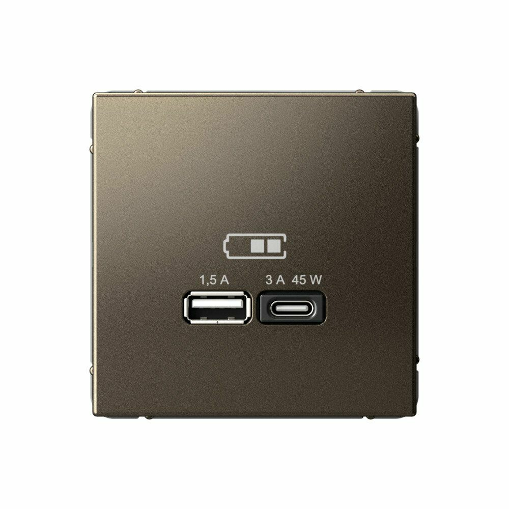 Изображение товара Высокоскоростная розетка USB А+С мокко GAL000629 ArtGallery, Systeme Electric