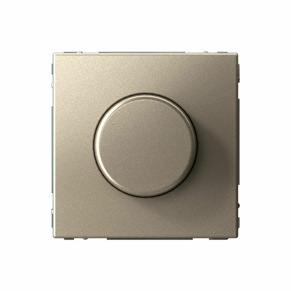 Изображение товара Светорегулятор (диммер) поворотно-нажимной, LED, RC, 400Вт, шампань GAL000523 ArtGallery, Systeme Electric