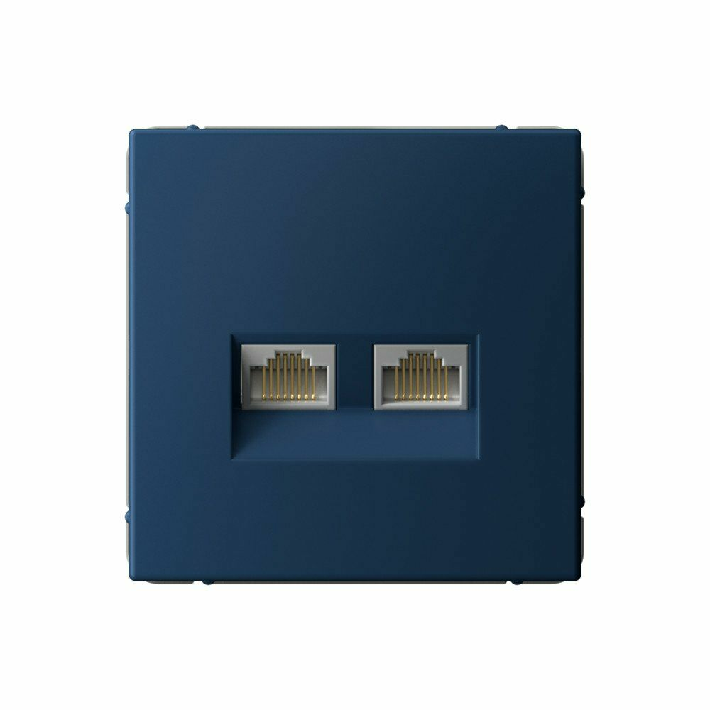 Изображение товара Розетка компьютерная, двойная RJ45+RJ45, кат.6А, аквамарин GAL001188 ArtGallery, Systeme Electric