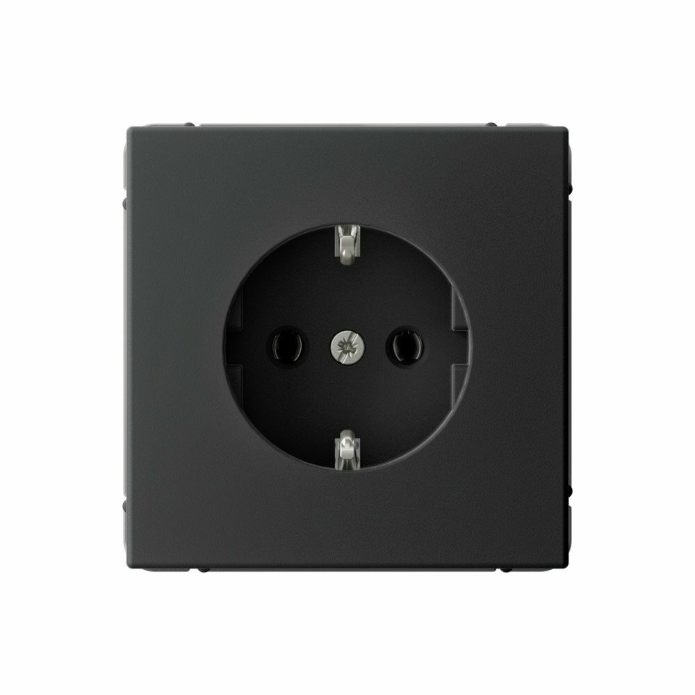 Изображение товара Розетка одинарная, с заземлением, 16А, карбон  GAL001043 ArtGallery, Systeme Electric