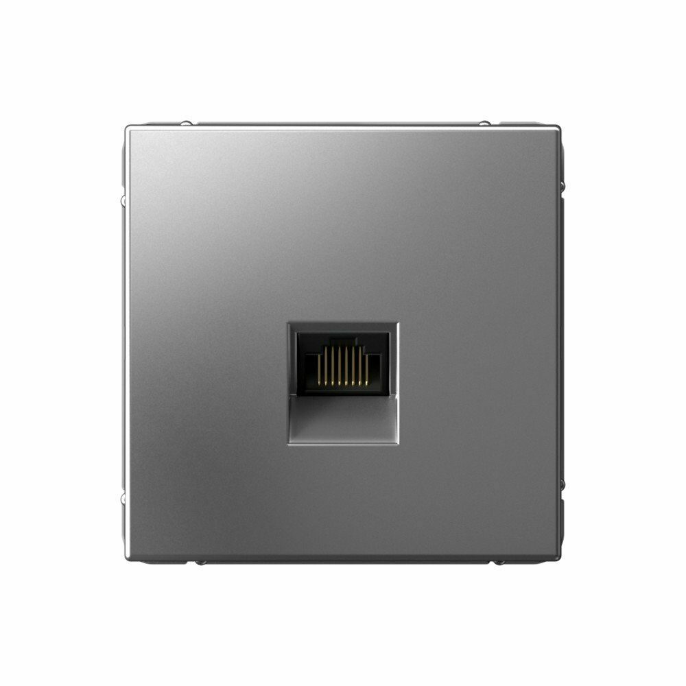 Изображение товара Розетка компьютерная RJ45, кат. 6A, сталь GAL000986 ArtGallery, Systeme Electric
