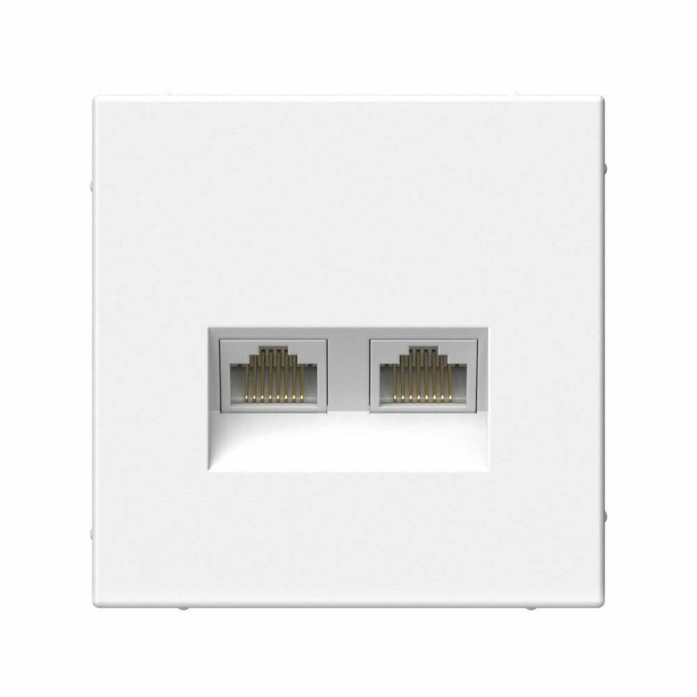 Изображение товара Розетка компьютерная, двойная RJ45+RJ45, кат.6А, белый GAL000188 ArtGallery, Systeme Electric