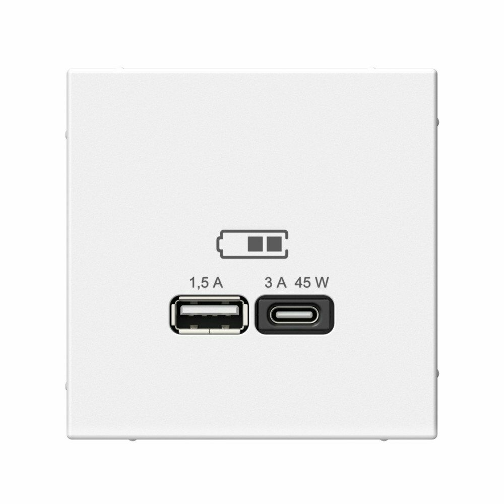 Изображение товара Высокоскоростная розетка USB А+С белый GAL000129 ArtGallery, Systeme Electric