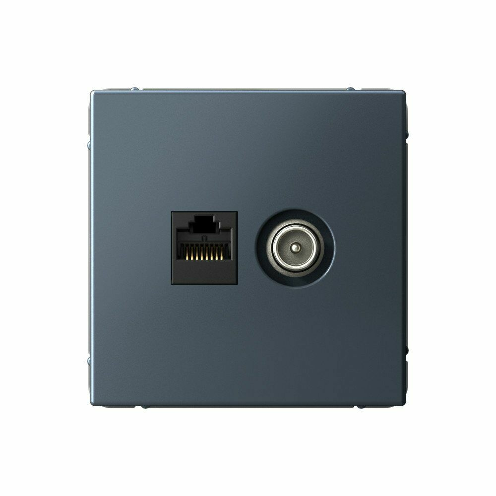 Изображение товара Розетка двойная ТВ + компьютерная RJ45, кат. 5Е, грифель GAL000789 ArtGallery, Systeme Electric