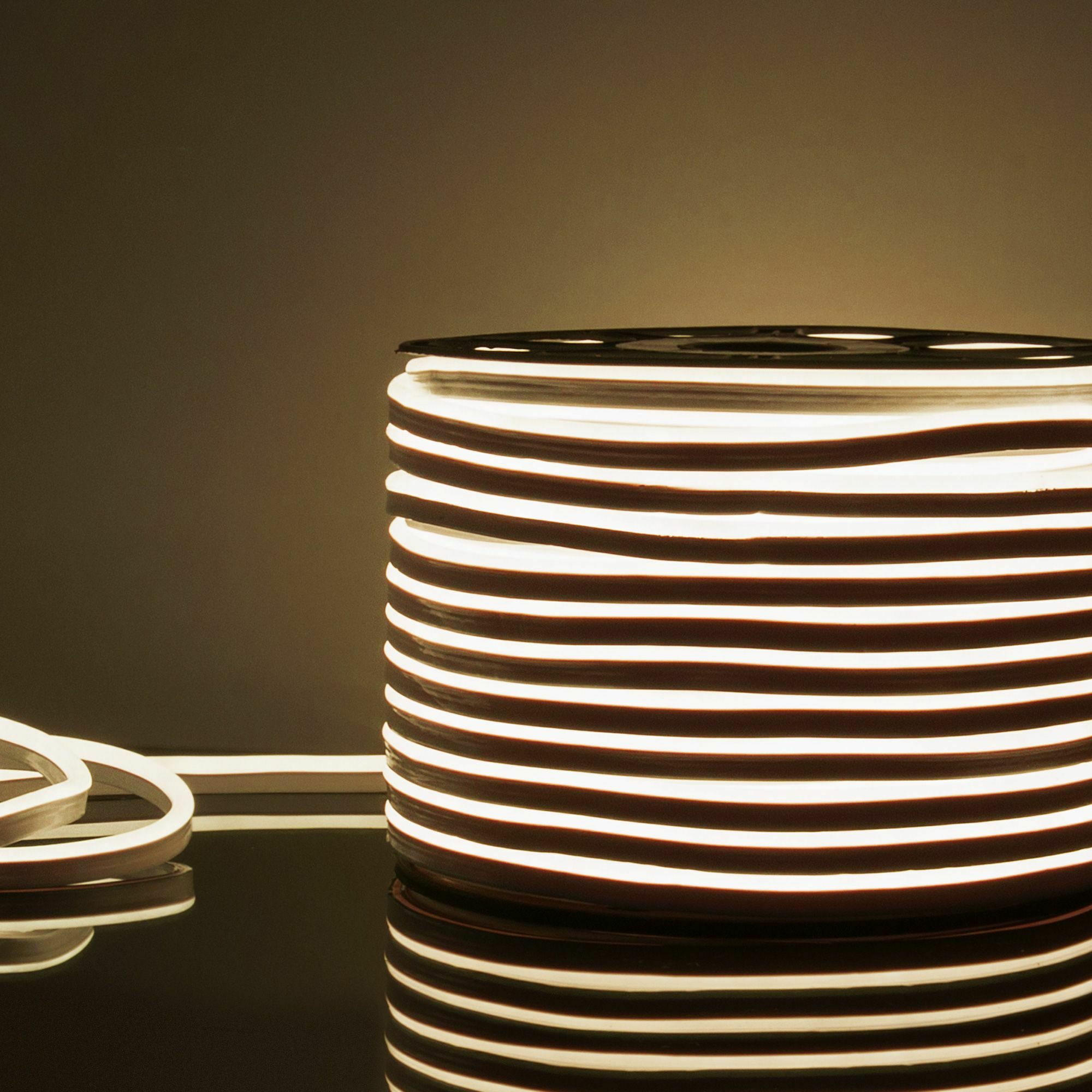 Изображение товара Светодиодный гибкий неон 220V 9,6W 120Led 2835 IP67 односторонний дневной белый, 50 м Elektrostandard