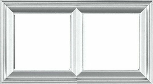Изображение товара Рамка на 2 поста, алюминий Jung Eco Profi Deco EPD482AL