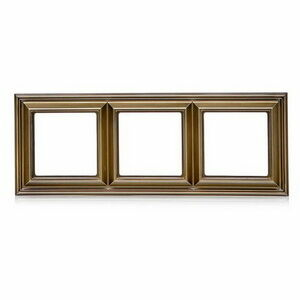 Изображение товара Рамка на 3 поста, античная латунь Eco Profi Deco EPD483AT