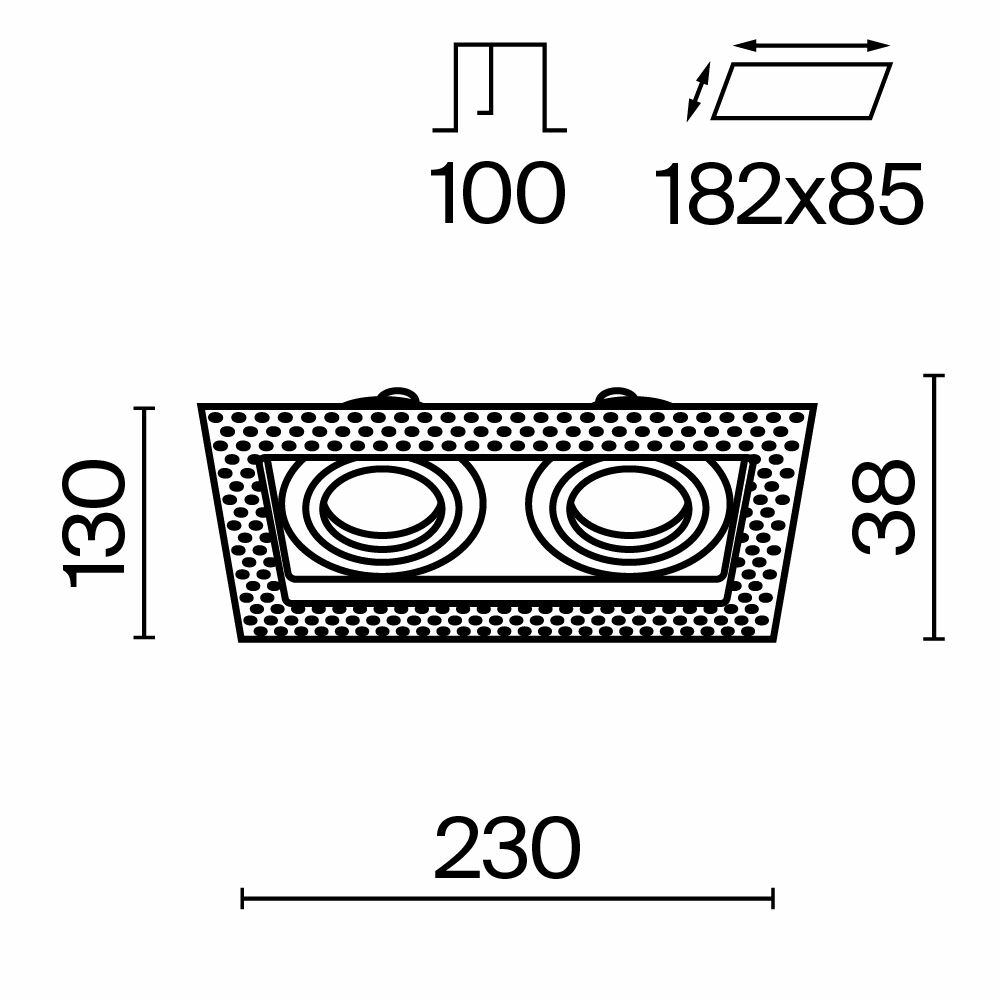 Изображение товара Встраиваемый светильник DL003-02-W Atom Maytoni