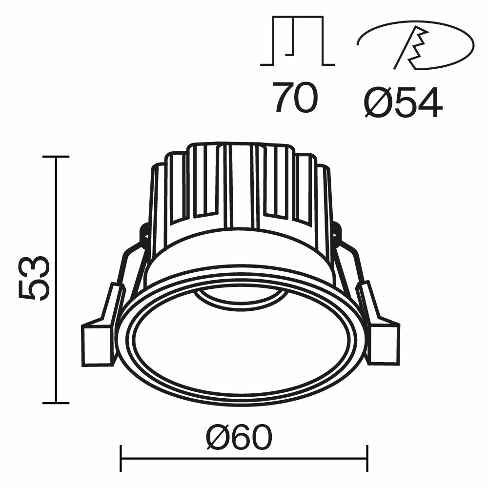 Изображение товара Встраиваемый светильник DL058-7W2.7K-B Round Maytoni