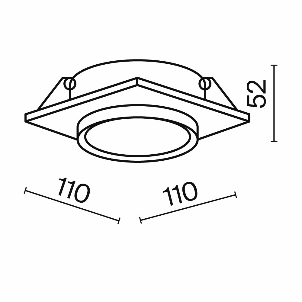 Изображение товара Встраиваемый светильник DL086-GX53-SQ-W Hoop Maytoni