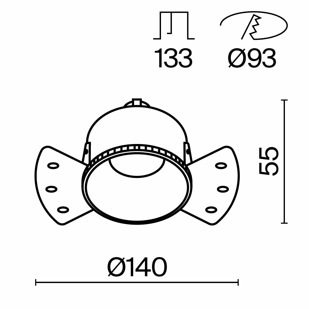 Изображение товара Встраиваемый светильник DL051-01-GU10-RD-W Share Maytoni