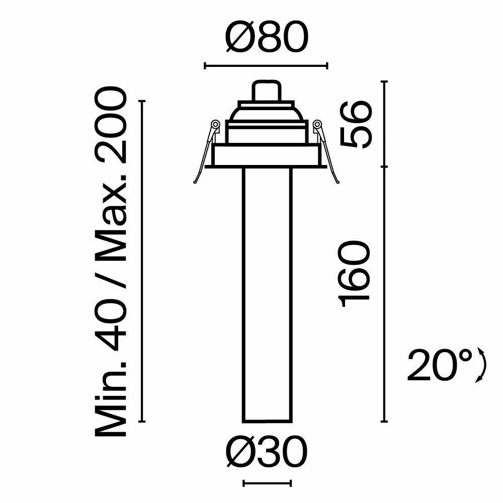 Изображение товара Встраиваемый светильник C140RS-L200-7W3K-B Focus T Maytoni