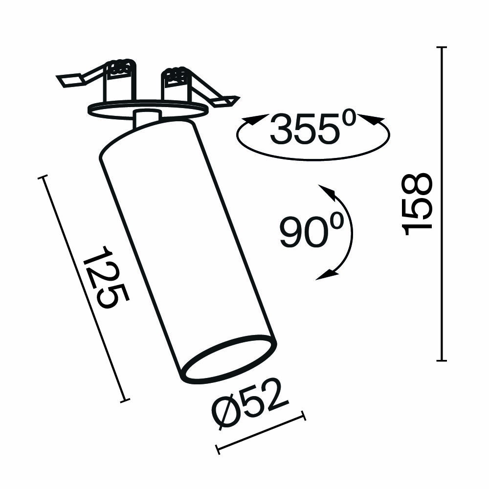 Изображение товара Встраиваемый светильник C053CL-L12W3K-W-B Focus T Maytoni