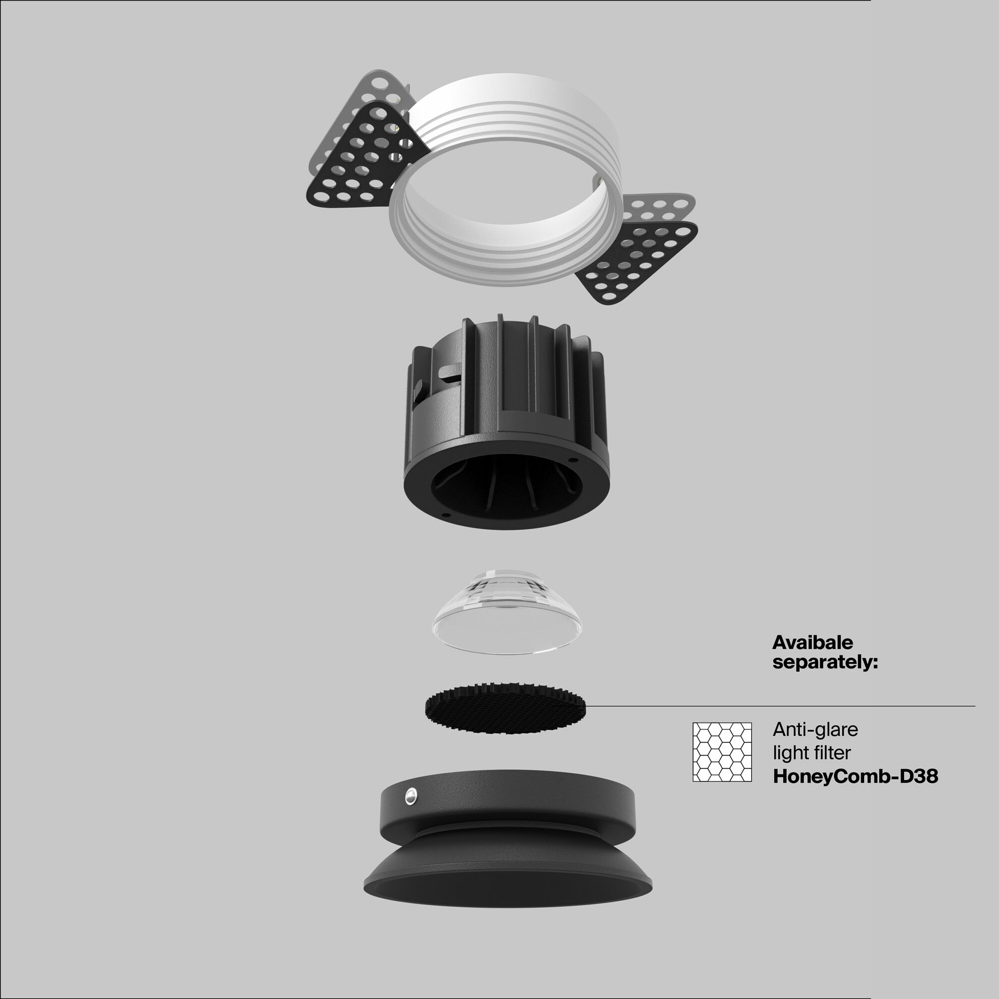 Изображение товара Встраиваемый светильник DL058-12W4K-TRS-B Round Maytoni