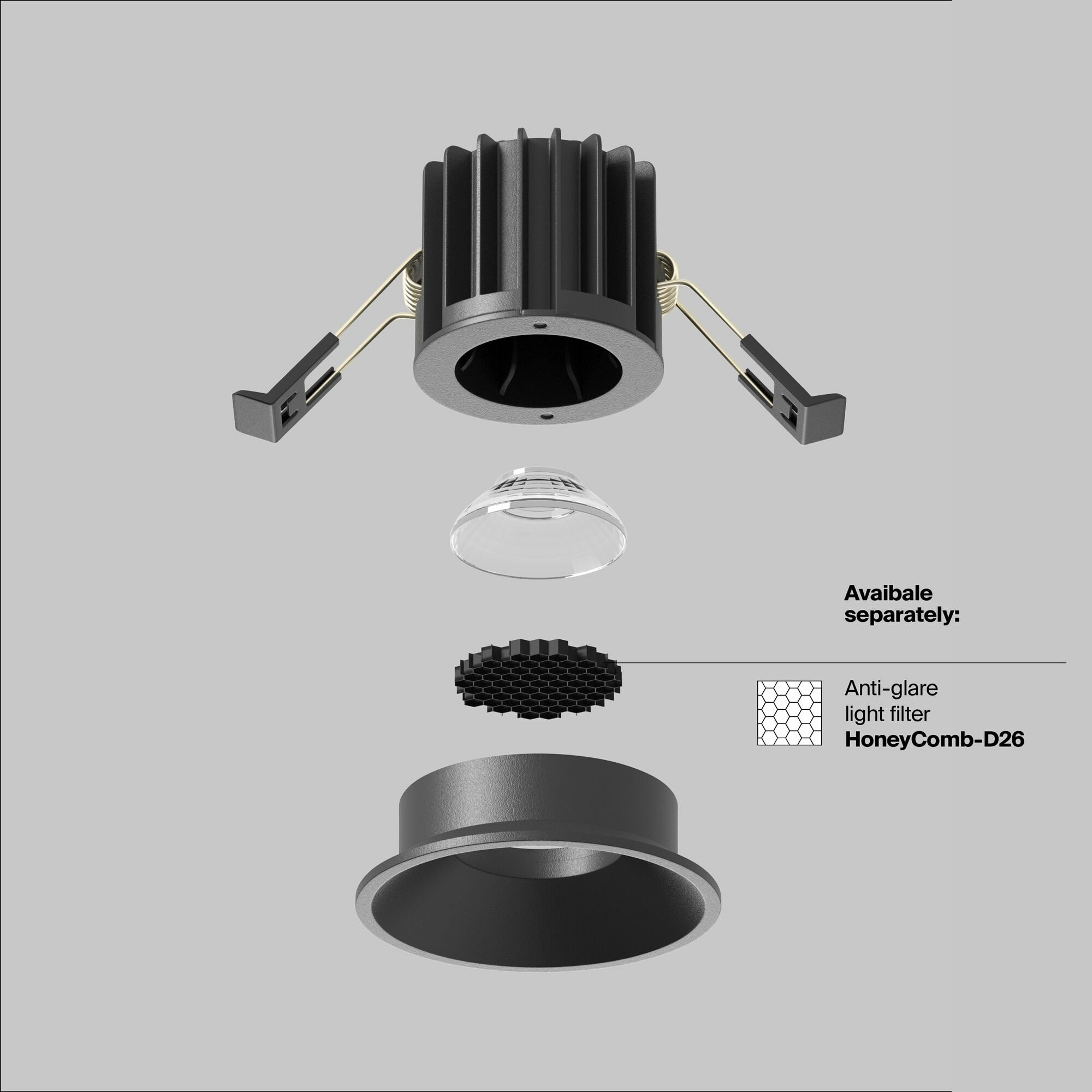 Изображение товара Встраиваемый светильник DL058-7W4K-B Round Maytoni