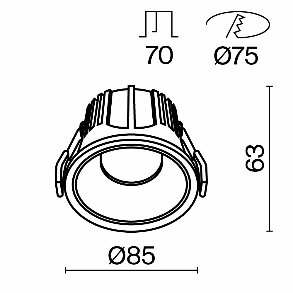 Изображение товара Встраиваемый светильник DL043-01-15W3K-RD-WB Alfa LED Maytoni
