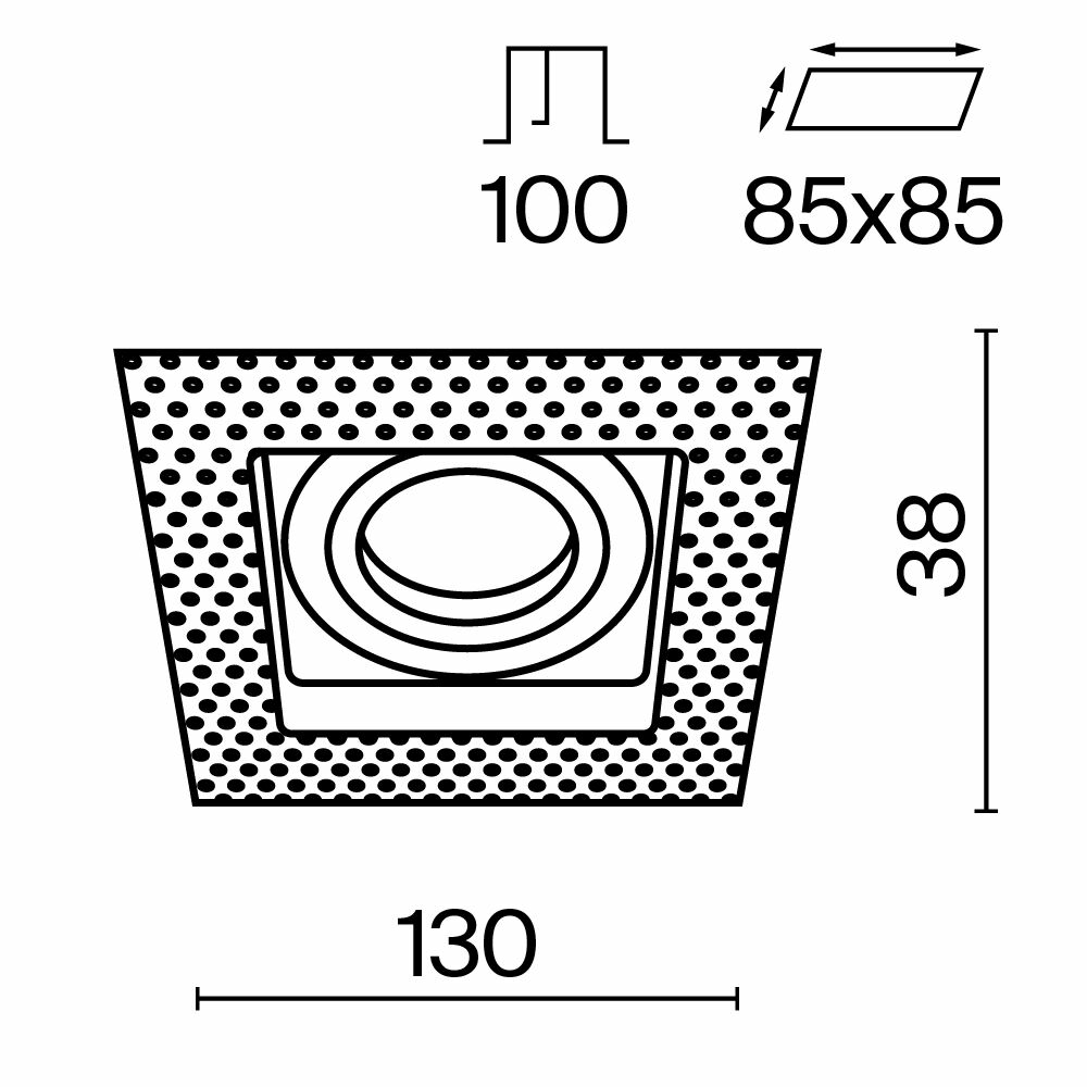 Изображение товара Встраиваемый светильник DL003-01-W Atom Maytoni