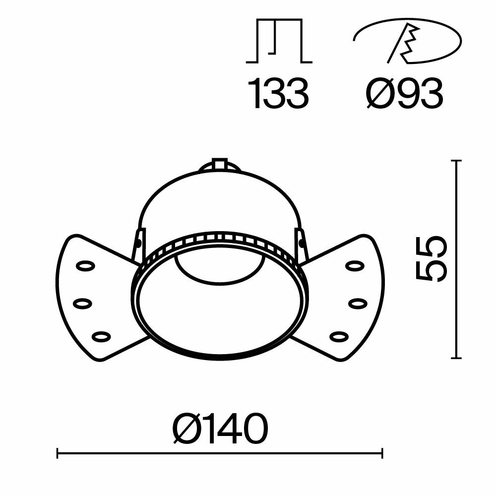 Изображение товара Встраиваемый светильник DL051-01-GU10-RD-WMG Share Maytoni