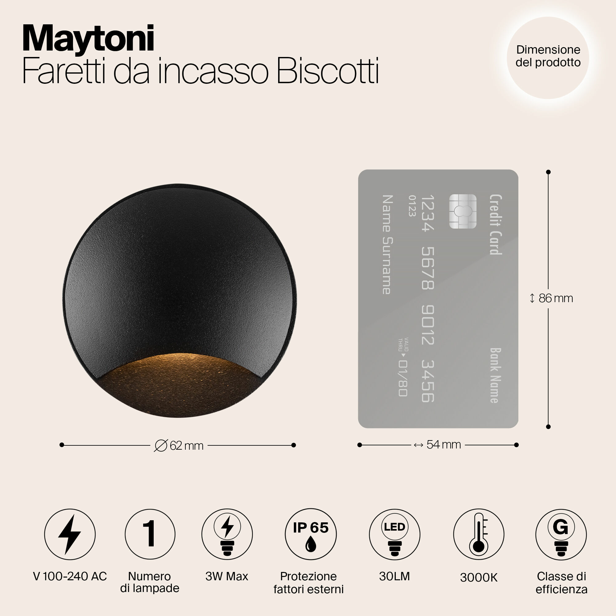 Изображение товара Встраиваемый светильник Outdoor O035-L3B3K Maytoni