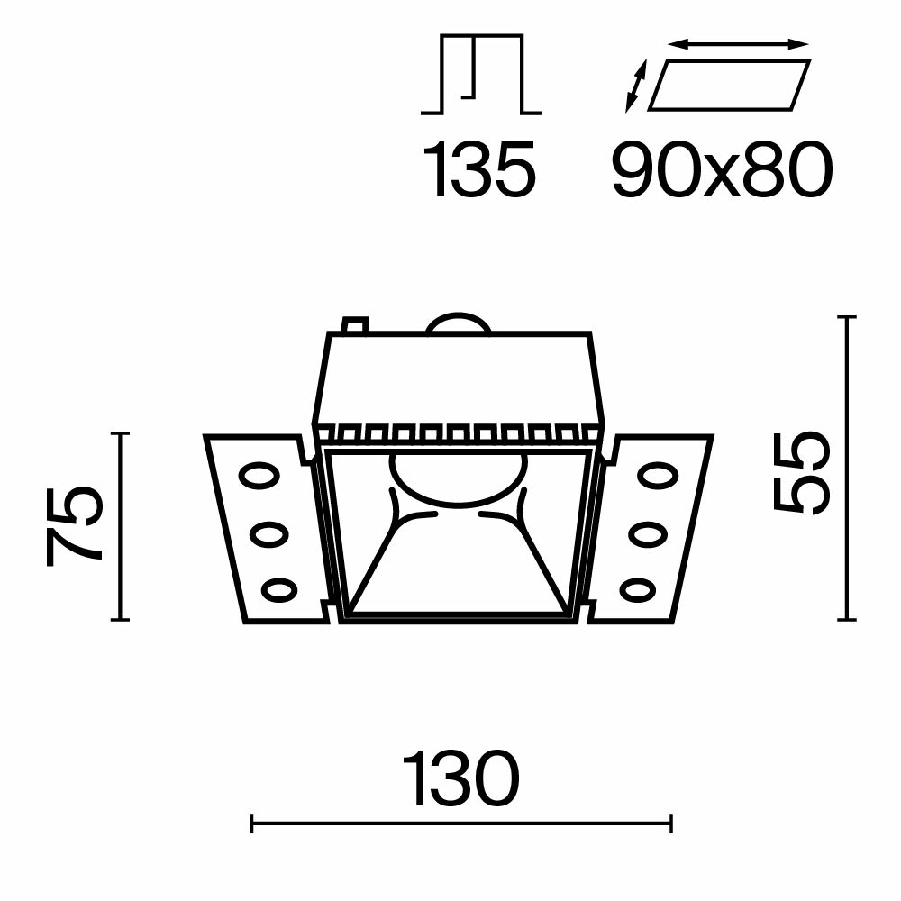 Изображение товара Встраиваемый светильник DL051-01-GU10-SQ-WB Alfa LED Maytoni