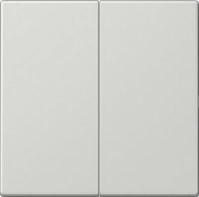 Изображение товара Выключатель двухклавишный светло-серый Jung LS990 505U+LS995LG