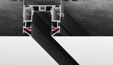 Изображение товара Шинопровод SY низковольтный встраиваемый в натяжной потолок без провода питания, чёрный, SY-601201-CL-2-BL