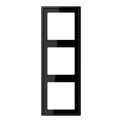 Изображение товара Рамка на 3 поста, цвет чёрный Jung LS990 LS983SW