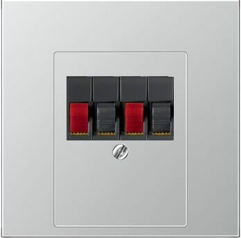 Изображение товара Аудио розетка двойная алюминий Jung LS990 457305+AL2969T
