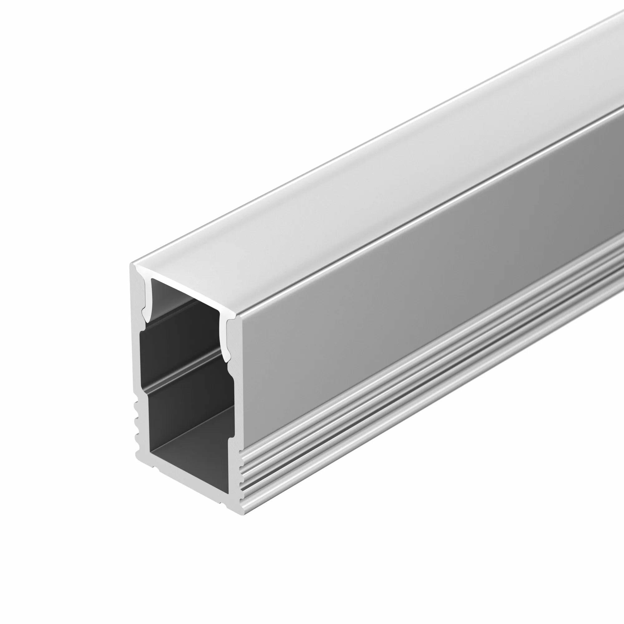 Изображение товара Профиль накладной, с экраном SL-MINI-8-H12-2000 ANOD+OPAL (Arlight, Алюминий) 036833