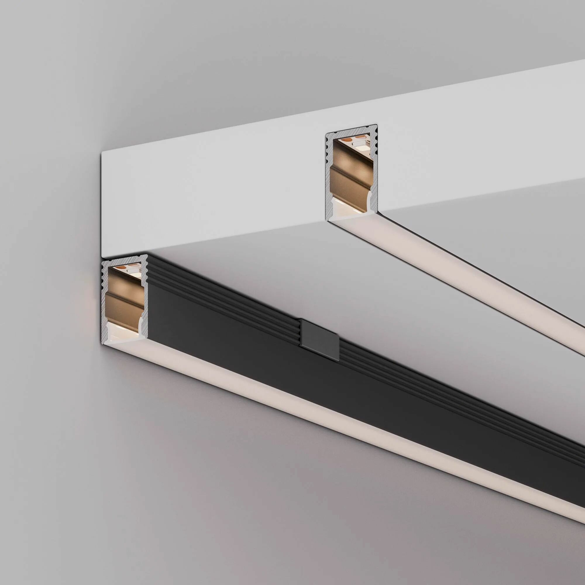 Изображение товара Профиль накладной SL-MINI-8-H12-2000 BLACK (Arlight, Алюминий) 037106