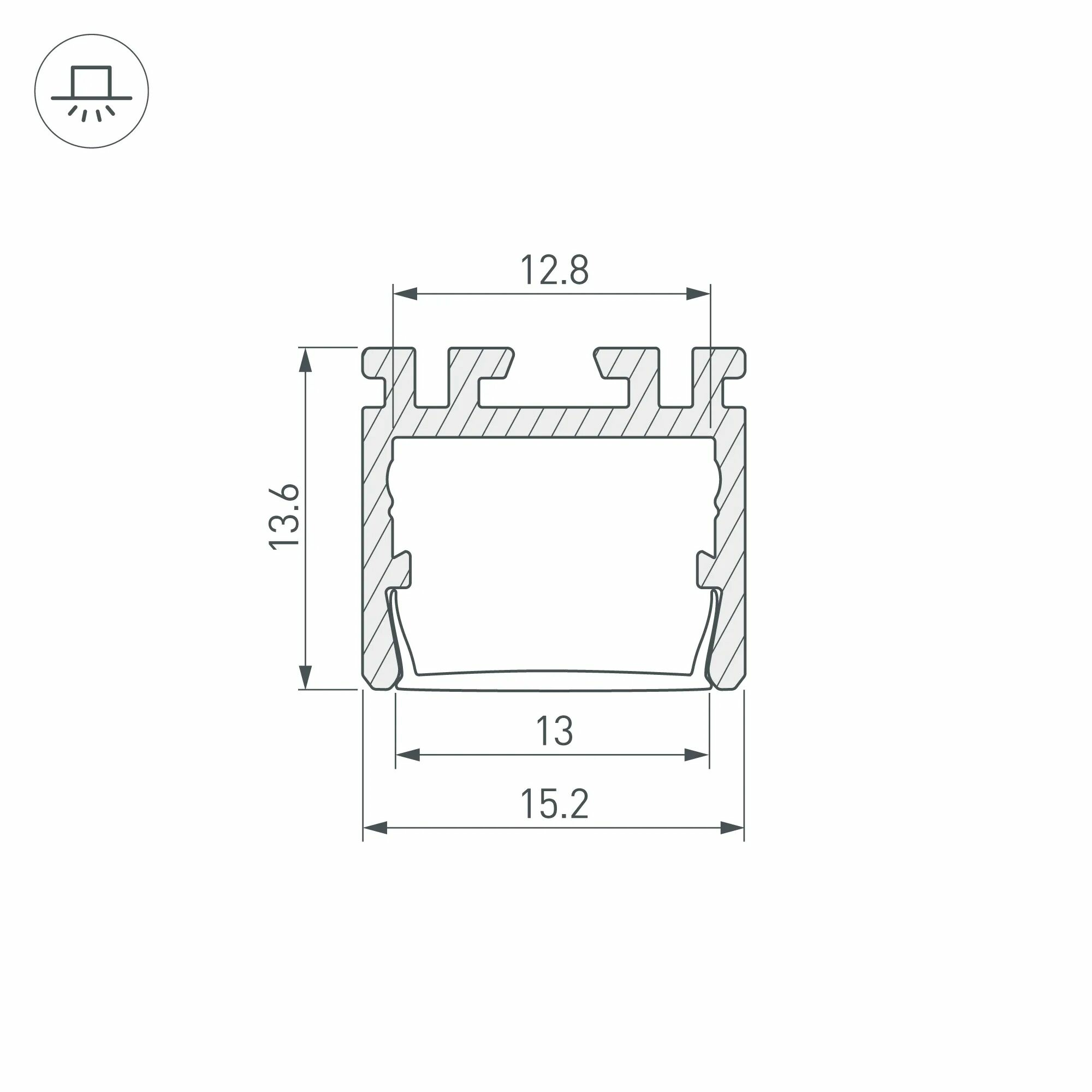 Изображение товара Профиль MIC-FS-3000 ANOD (Arlight, Алюминий) 040719